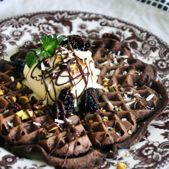 Double Chocolate Waffles