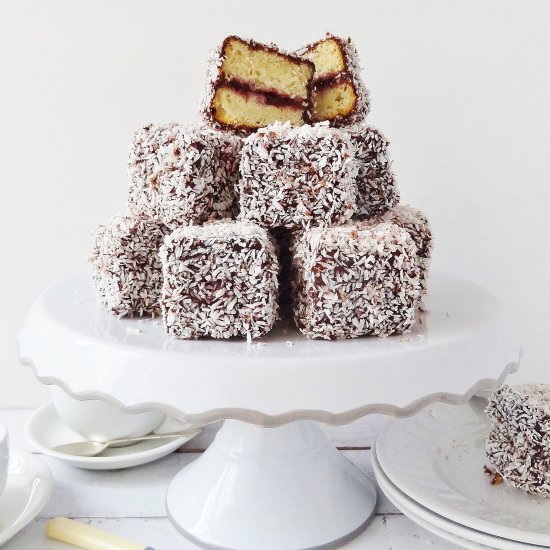 Cherry Lamingtons