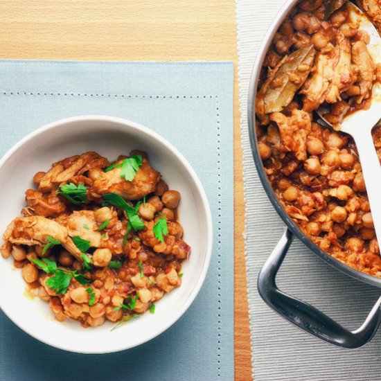 Chicken and chickpea cassoulet