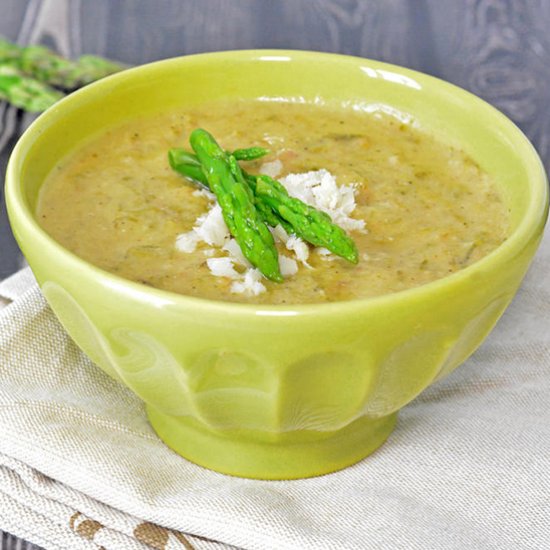 Asparagus Soup with Bacon and Parmesan