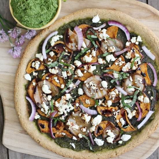 Grain Free Kale Pesto Pizza