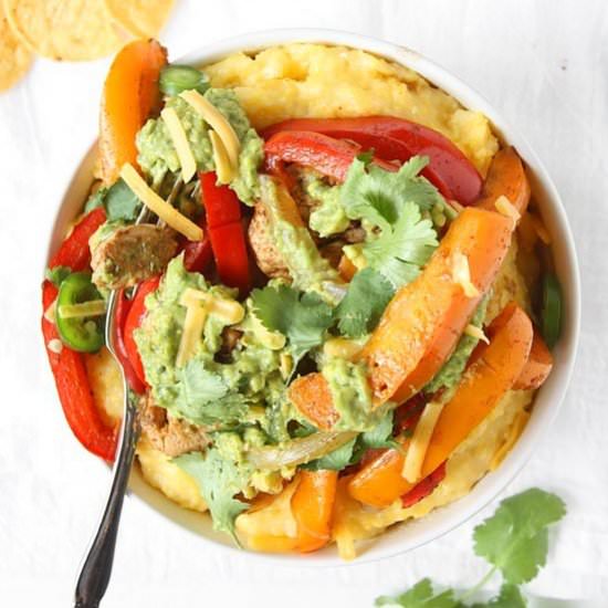 20 Minute Chicken Fajita Polenta