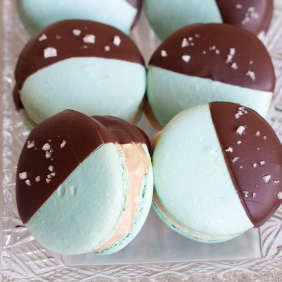 Salted Caramel Ice Cream Macarons