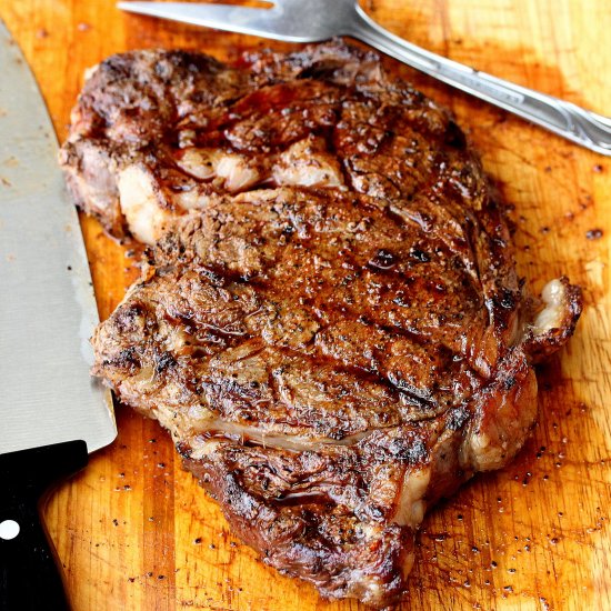 Grilled Cowboy Ribeye Steaks