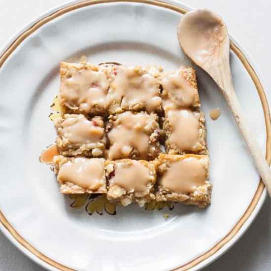 Rhubarb Curd Blondies