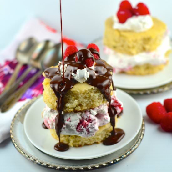 Vegan Lemon Basil Raspberry Cake