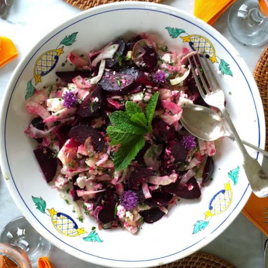 Beetroot, Fennel, Mint & Feta Salad