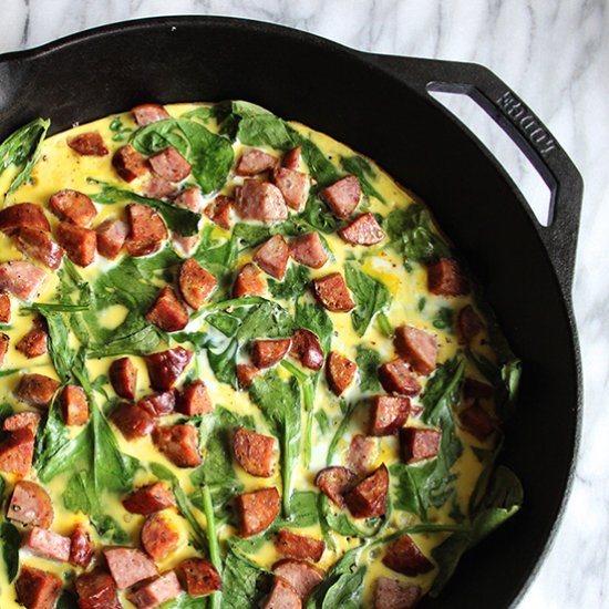 Spinach and Sausage Frittata