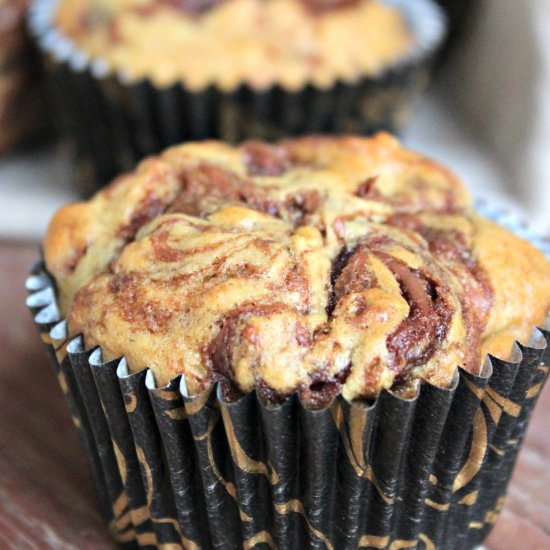 Nutella Banana Nut Muffins