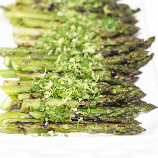 Grilled Asparagus with Gremolata