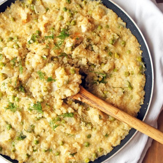 Lemon Chicken & Pea Quinoa Risotto