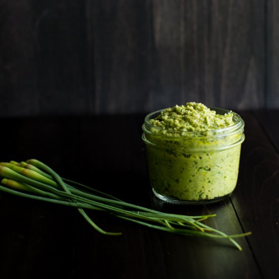 Vegan Garlic Scape Pesto