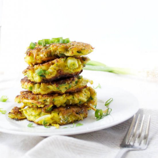 Golden Turmeric Zucchini Fritters