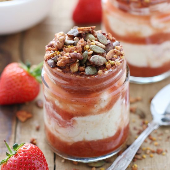 Rhubarb & Strawberry Parfait