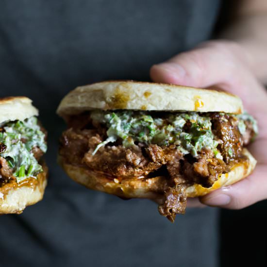 Xi’an style lamb meatball burger