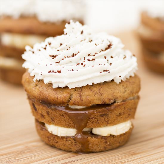 Banana coconut cupcakes