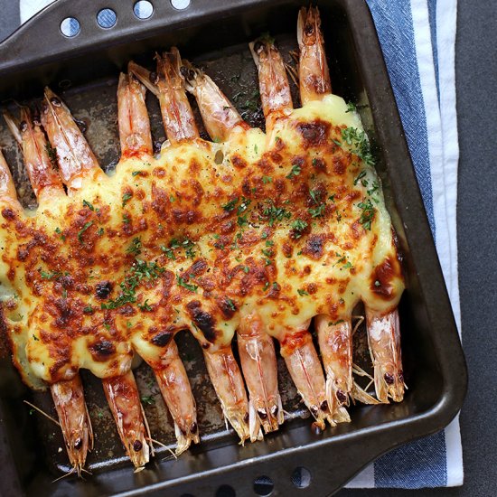 Grilled Cheese Prawns