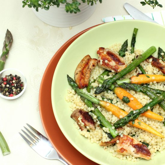 Couscous with asparagus