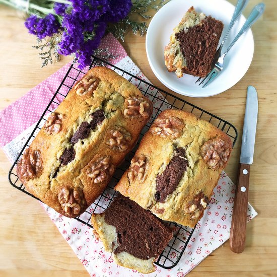 Chocolate Banana Nutella Pound Cake