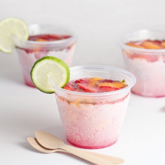 Spiked Pink Lemonade Frozen Fruit