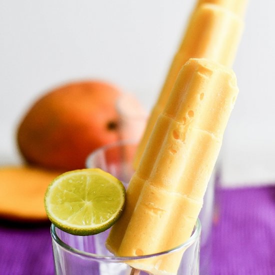 Mango Lime Lassi Ice Lollies