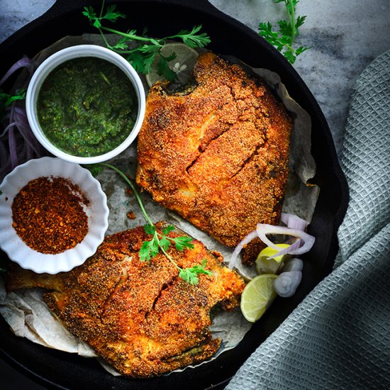 Stuffed Pomfret Semolina Fry