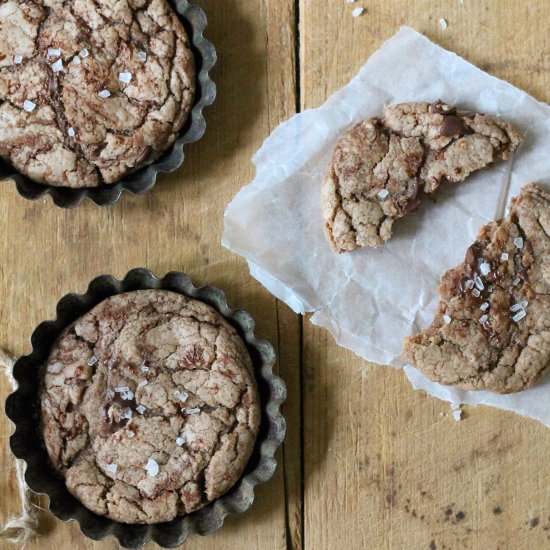 Nutella-Cookies with Sea-Salt