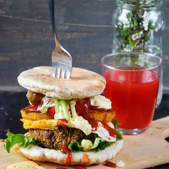 Mung Bean Pita Burger