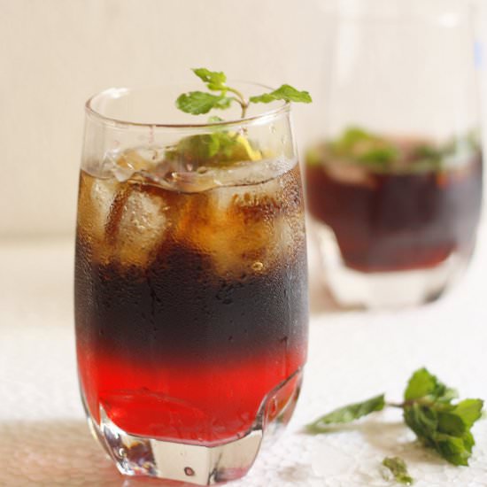 Coke, Grenadine & Ginger Ale Mocktail