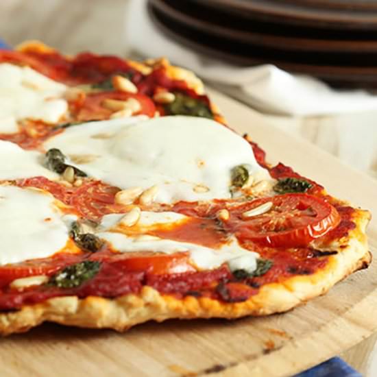 Grilled Margherita Pizza