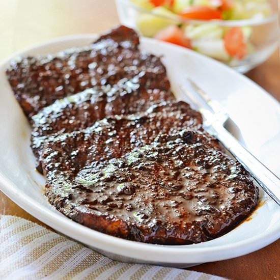 Glazed Boneless Pork Loin Chops