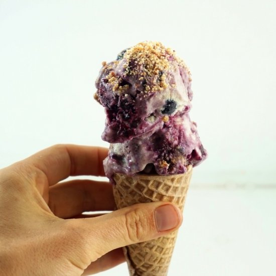 Vegan Paleo Blueberry Pie Ice Cream