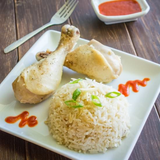 Rice Cooker Hainanese Chicken Rice