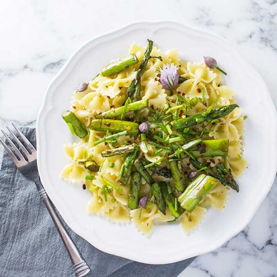 Asparagus and Chive Pasta Primavera