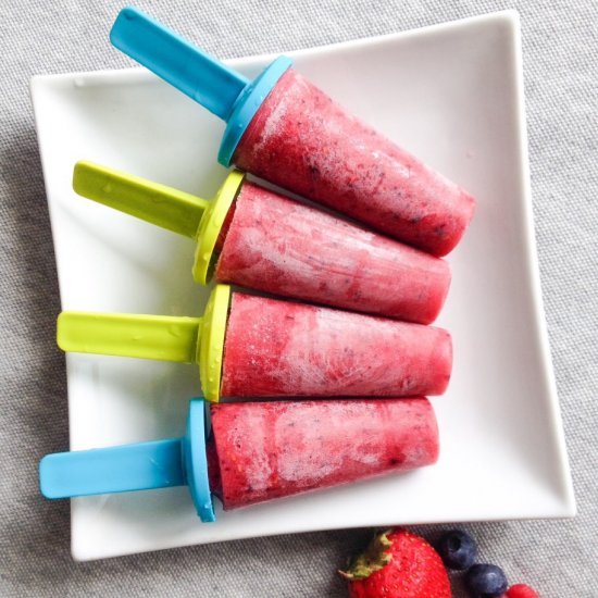 Triple Berry Popsicles