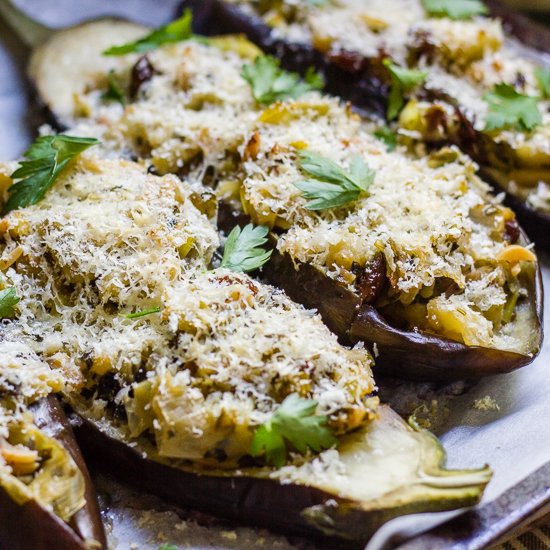 Vegetarian Stuffed Eggplants