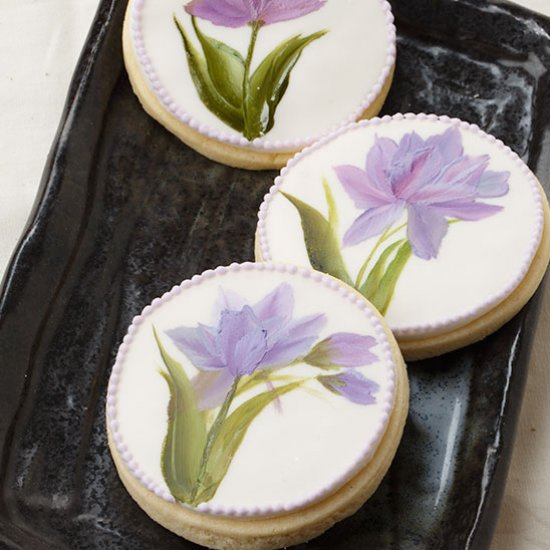 Hand Painted Tulip Cookies