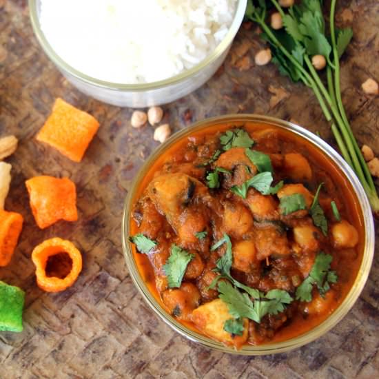 Mushroom Channa Masala