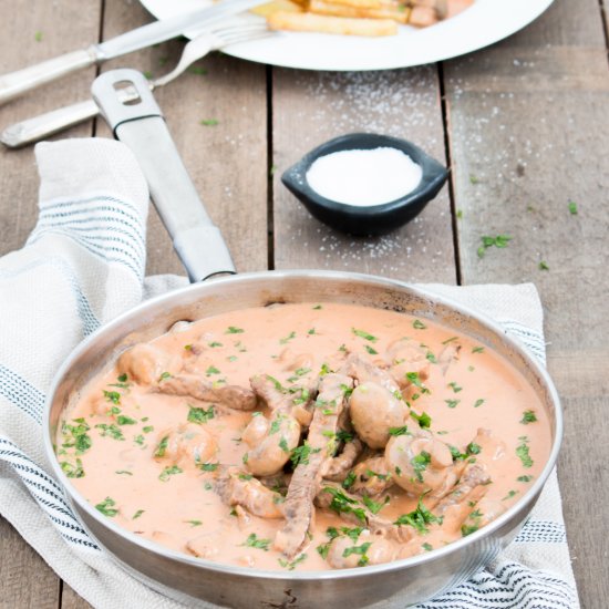 Brazilian-Style Beef Stroganoff