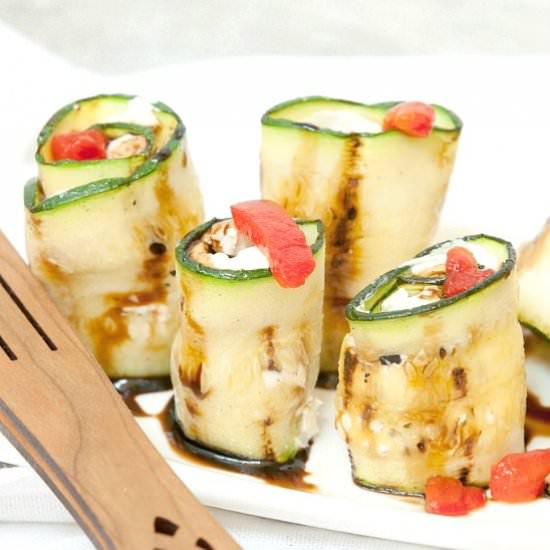 Grilled Zucchini Roll Ups