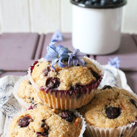 Healthy Blueberry-Carrot-Muffins