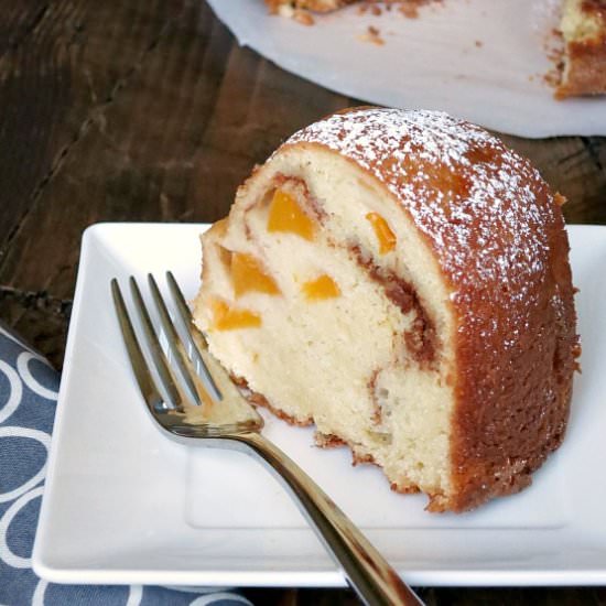 Peach Buttermilk Bundt Cake