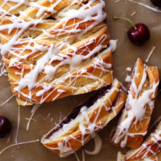 Cherry Almond Danish Braid