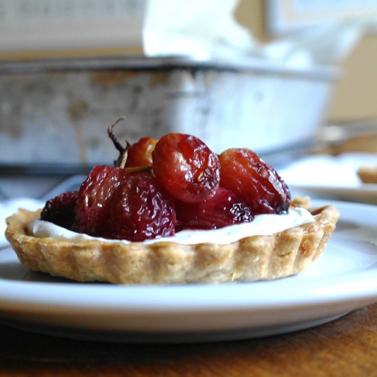 Roasted Red Grape Tart