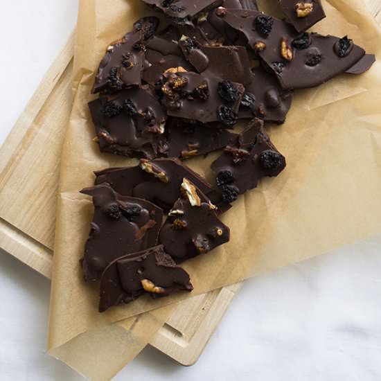 Cherry Pecan Chocolate Bark