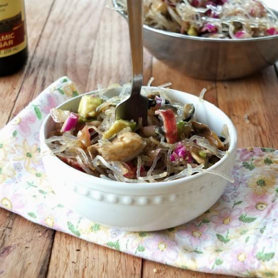 Bacon and Avocado Kelp Noodle Salad