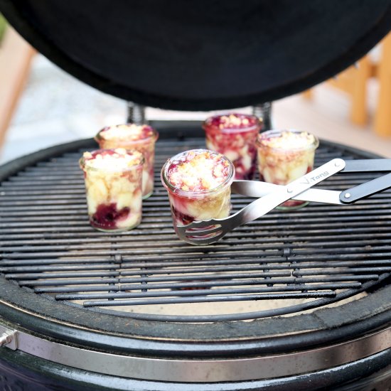 Grilled Peach and Blueberry Pie