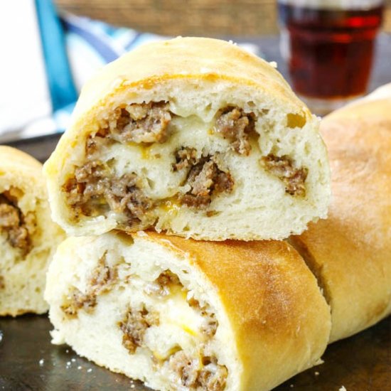 Homemade Sausage Cheese Stromboli