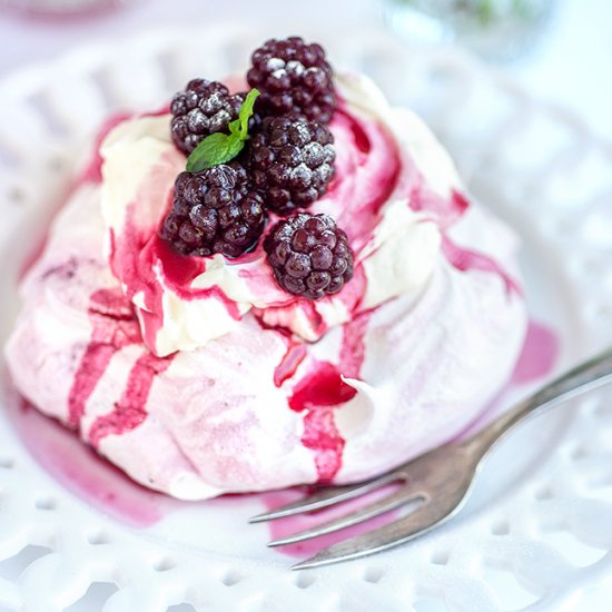 Blackberry Meringues