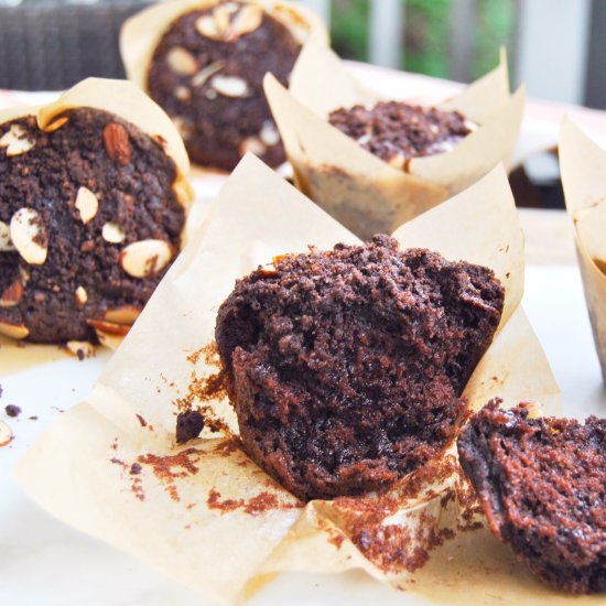 Double Chocolate Zucchini Muffins